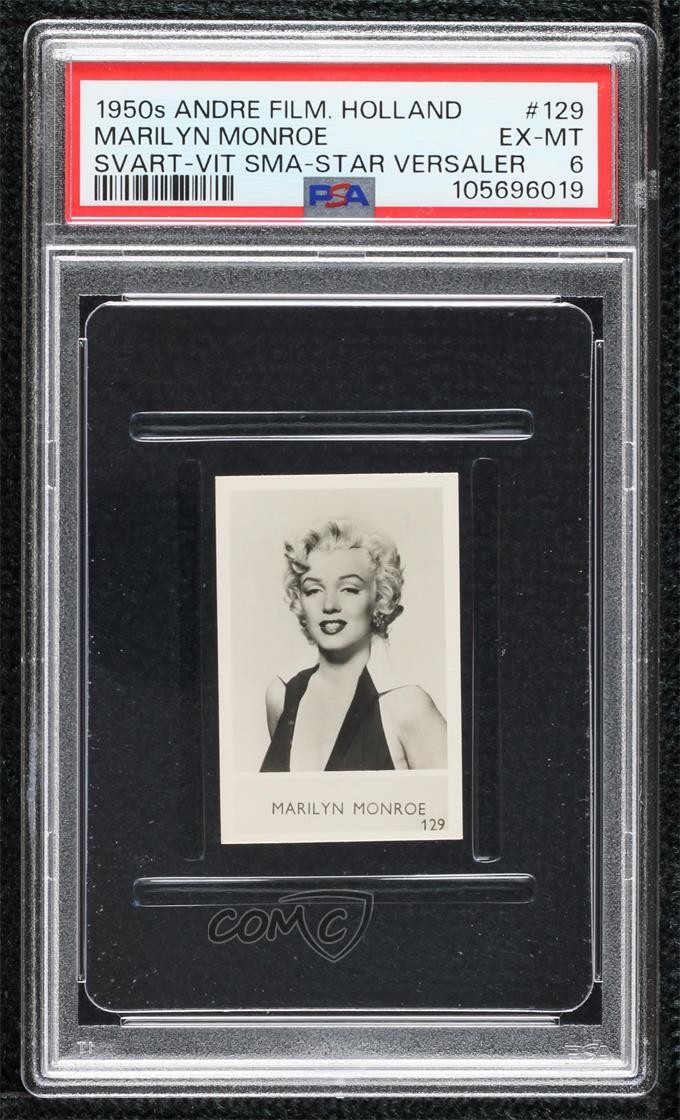 1950s Anonymous Biscuit-Style Gray Nameplate Marilyn Monroe #129 PSA 6 11bd
