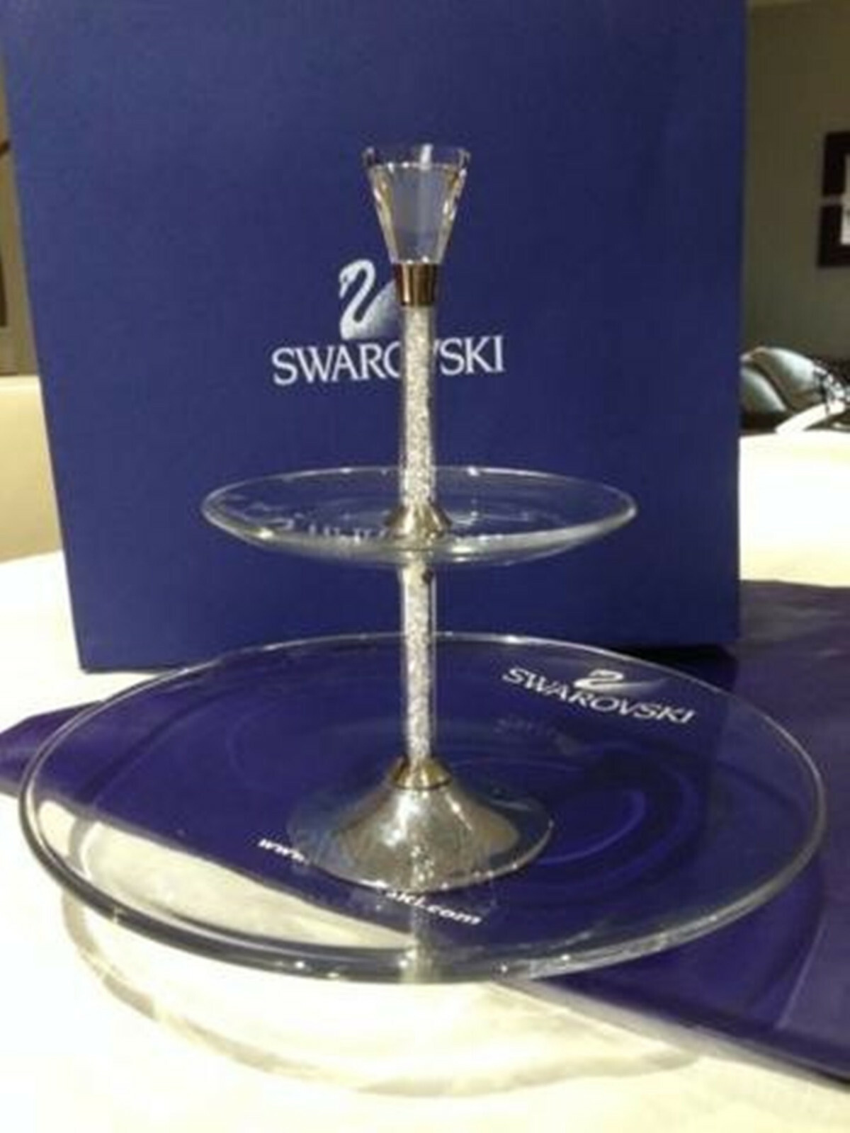 NIB Authentic Swarovski Crystalline CAKE STAND # 1016266 *RARE Hard to find* NIB Authentic Swarovski Crystalline CAKE STAND # 1016266 *RARE Hard to find*
