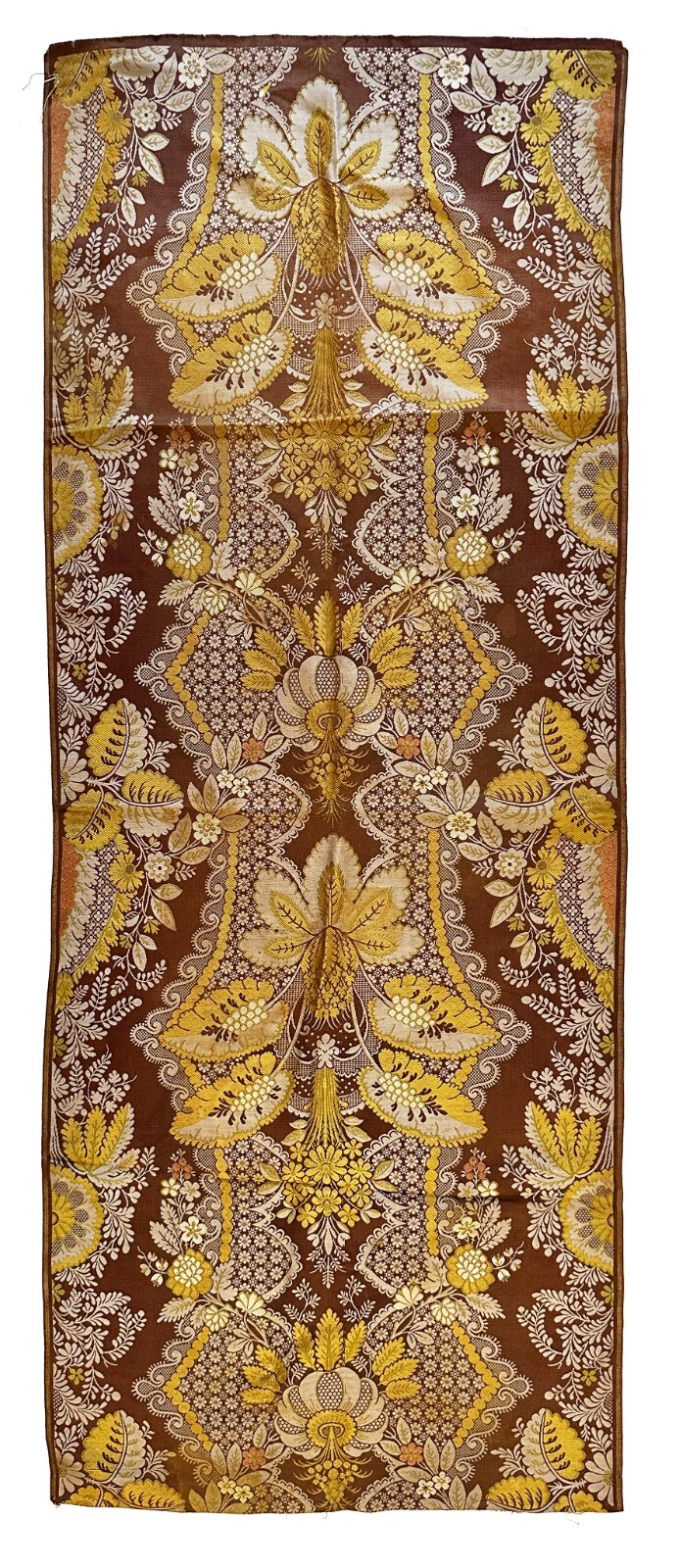 17th Century French Large Metallic Embroidery
