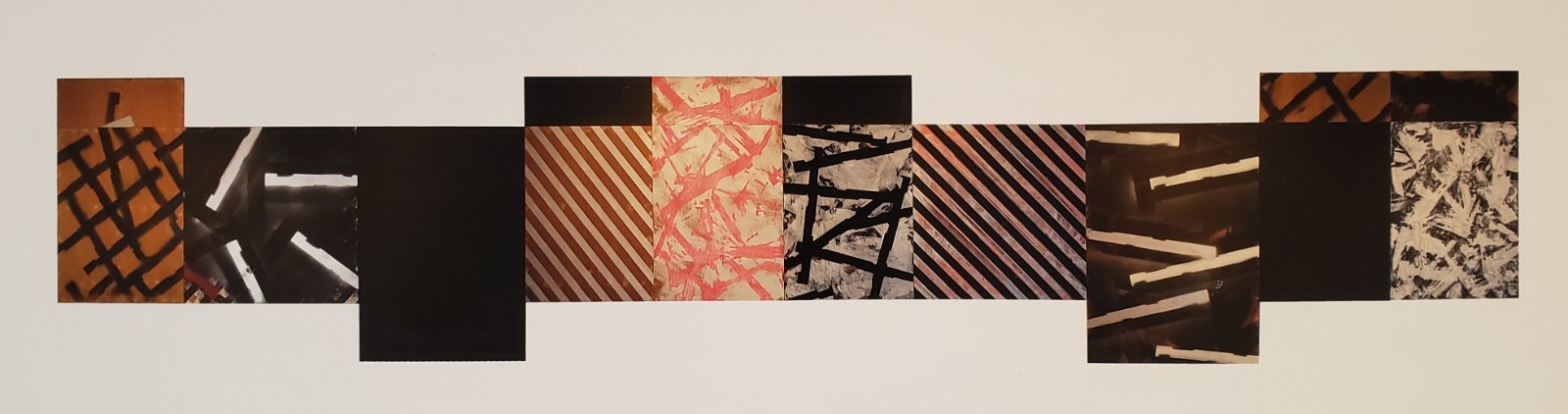 Ed Moses DBL Cro 1981 Acrylic on Mahogany 22' X 4.5' Abstract Masterpiece