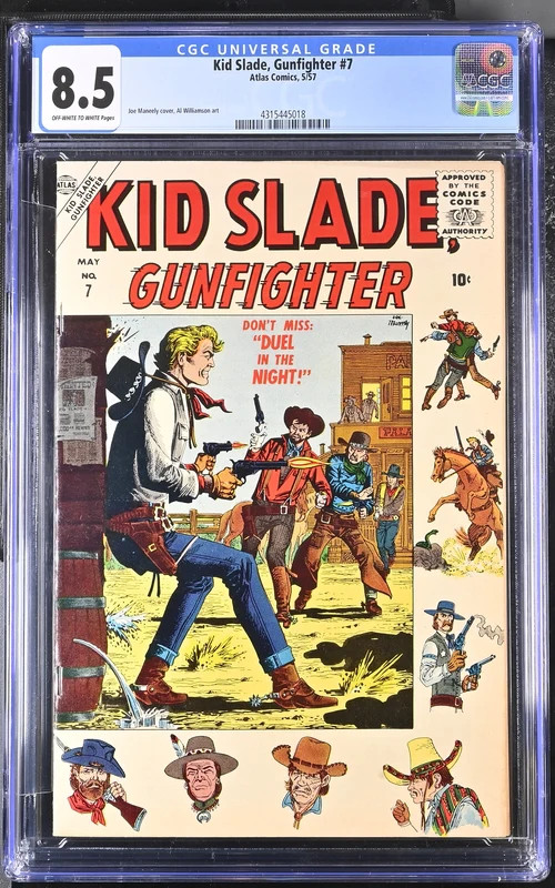 Kid Slade, Gunfighter (1957, Atlas) # 7 CGC: CGC 8.5 (4315445018) Kid Slade, Gunfighter (1957, Atlas) # 7 CGC: CGC 8.5 (4315445018)