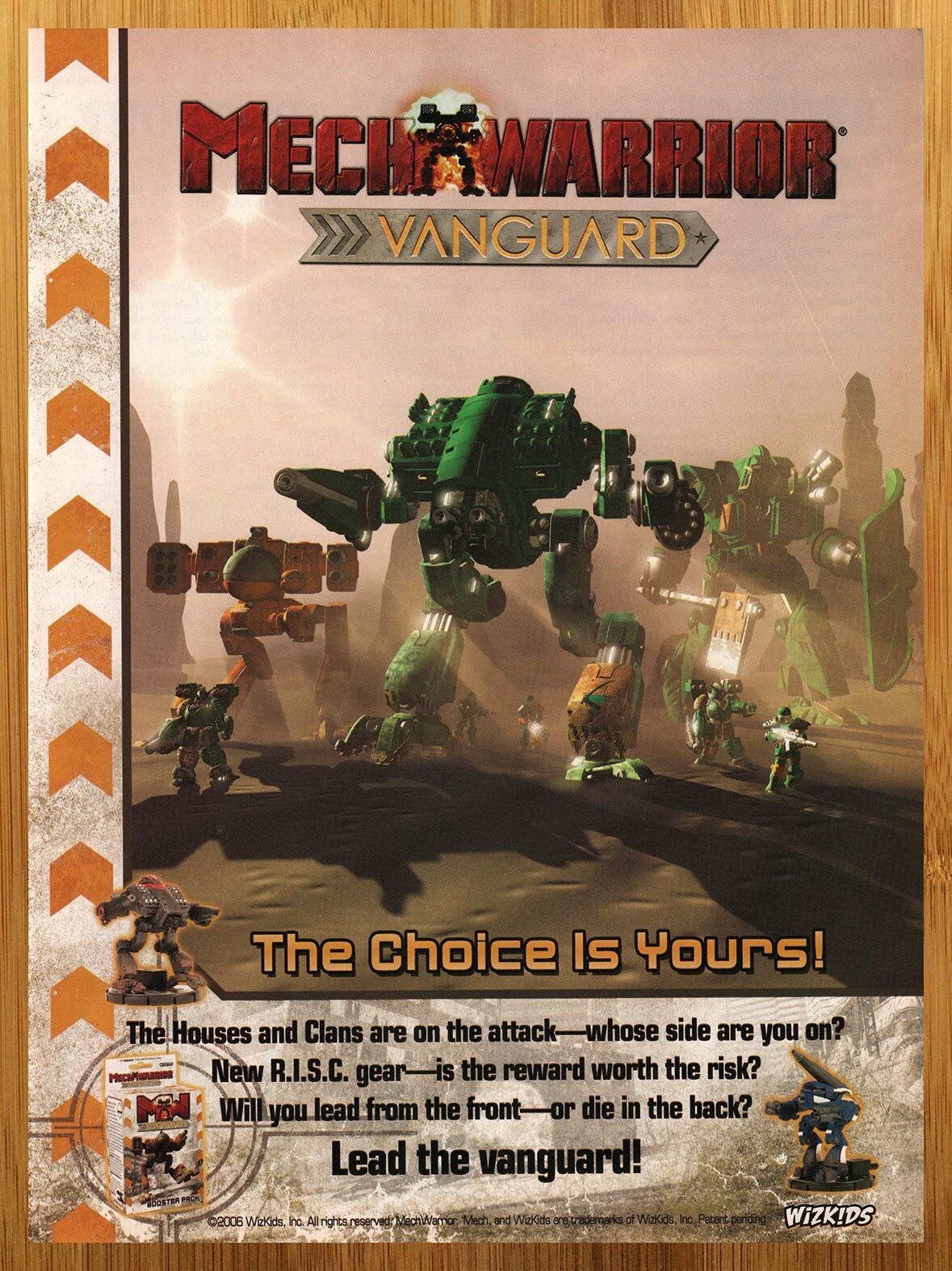 2006 Mechwarrior Vanguard Print Ad/Poster Miniature Mech Figures Game Promo Art