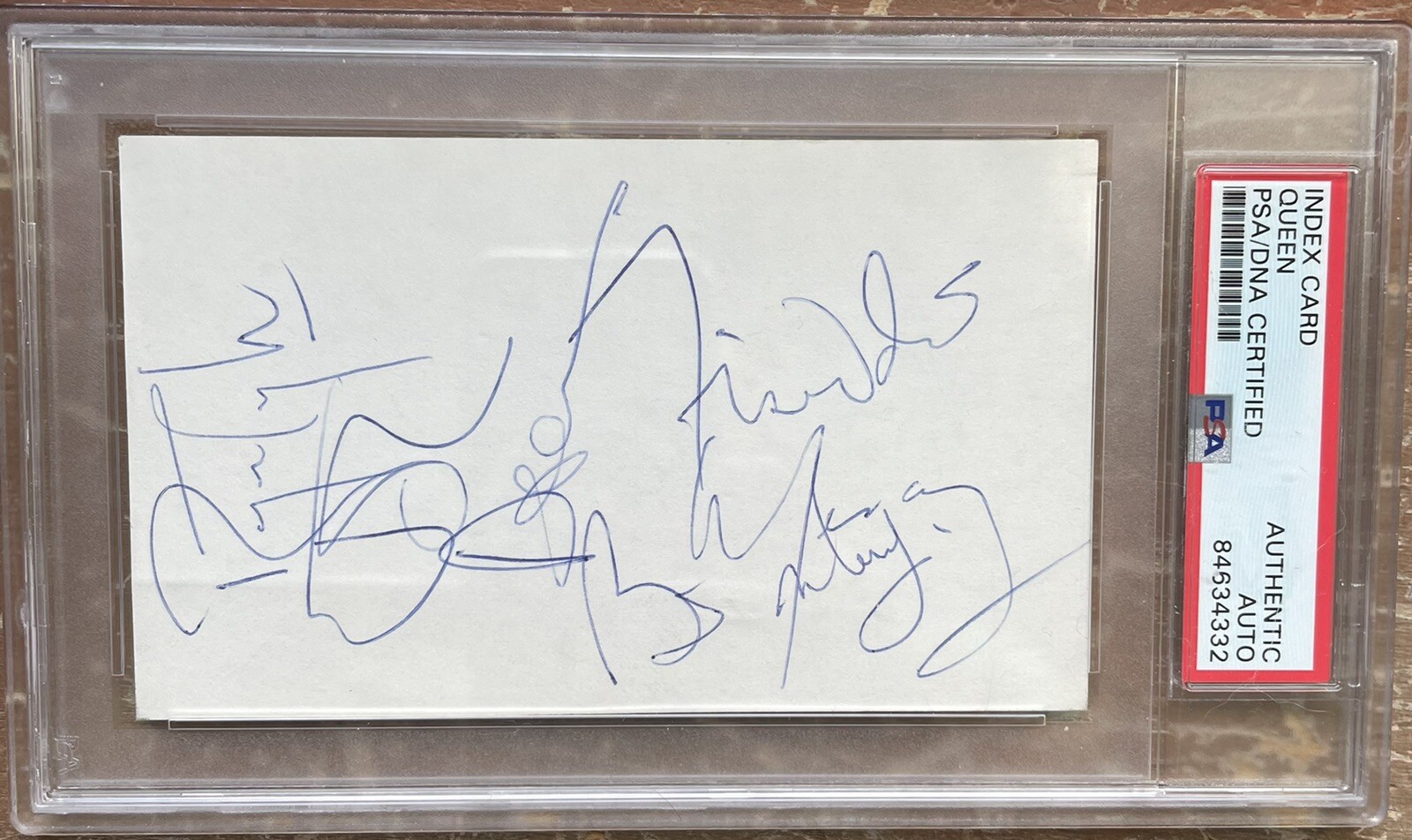 QUEEN VINTAGE SIGNED CUT CARD AUTO AUTOGRAPH PSA/DNA FREDDIE MERCURY RARE 🎤👍