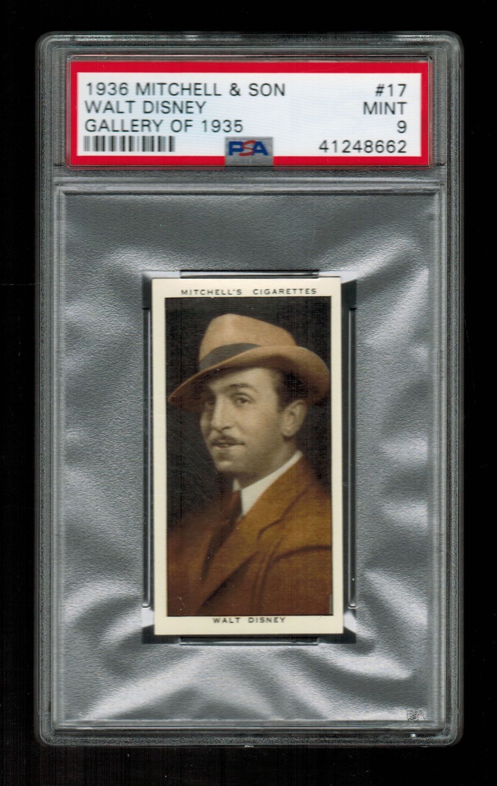 PSA 9 WALT DISNEY 1936 Mitchell Cigarette Tobacco Card #17 HIGHEST EVER GRADED