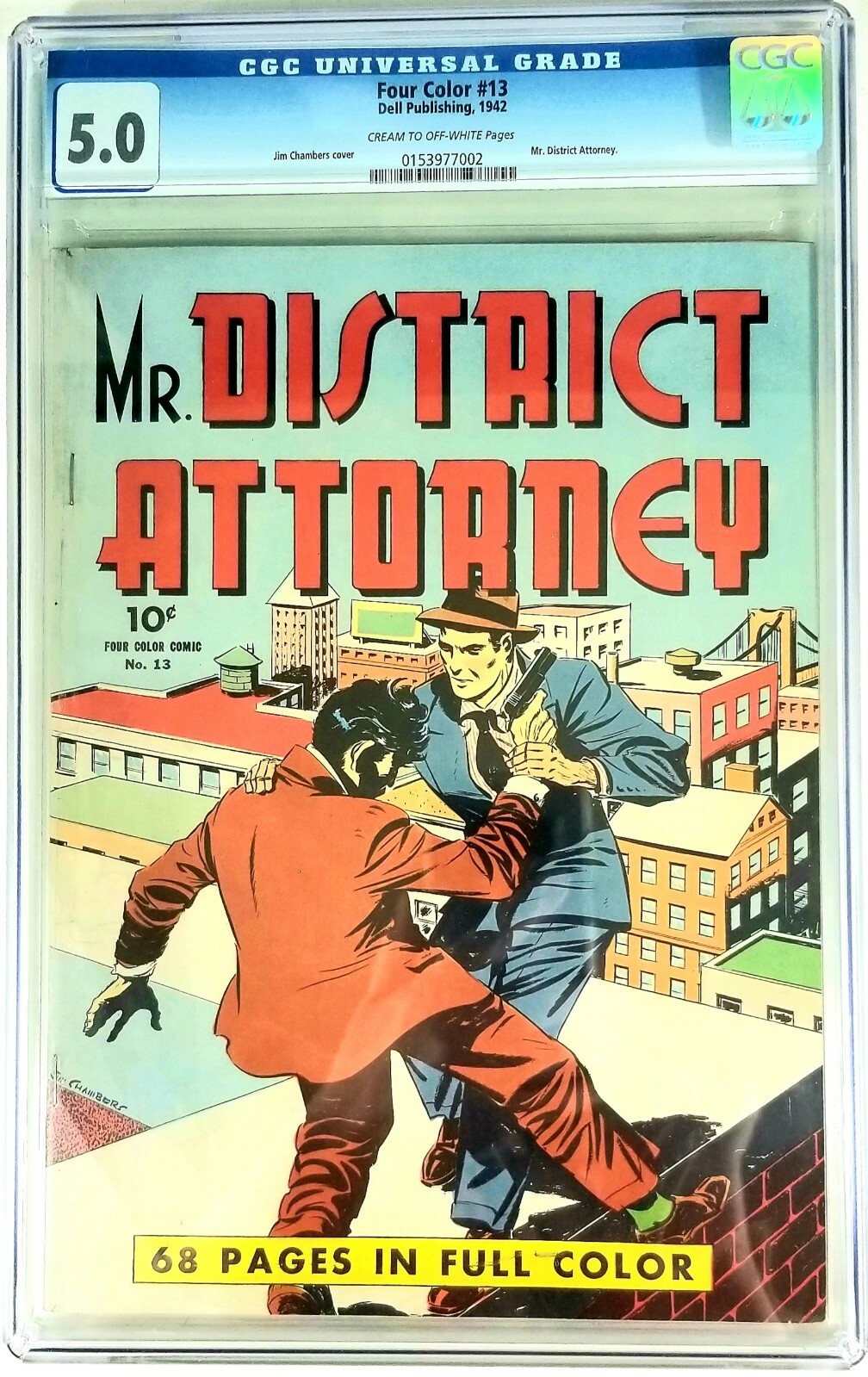 FOUR COLOR #13: Mr. District Attorney, 1942, CGC GRADED @ 5.0 FOUR COLOR #13: Mr. District Attorney, 1942, CGC GRADED @ 5.0