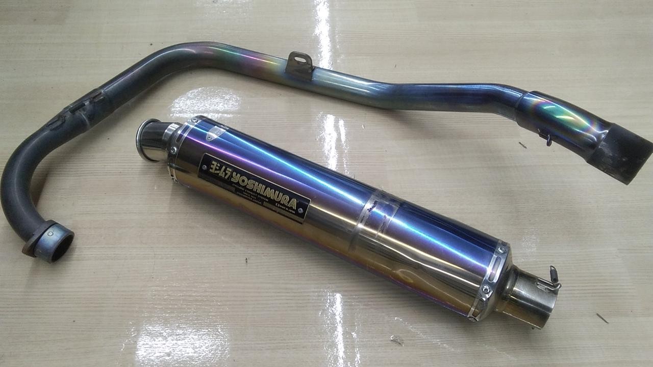 YOSHIMURA Titanium Full Exhaust System Silencer for Yamaha SR400 RH01J Japan YOSHIMURA Titanium Full Exhaust System Silencer for Yamaha SR400 RH01J Japan