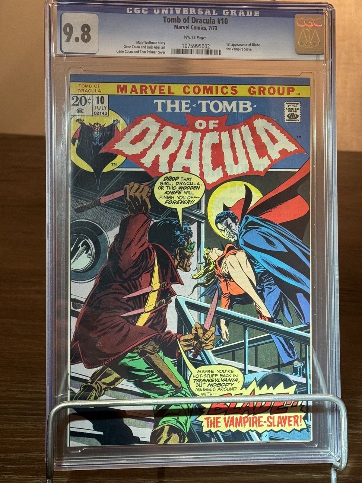 Tomb Of Dracula #10 (1973) CGC 9.8 White Pages - 1st Blade the Vampire Slayer Tomb Of Dracula #10 (1973) CGC 9.8 White Pages - 1st Blade the Vampire Slayer