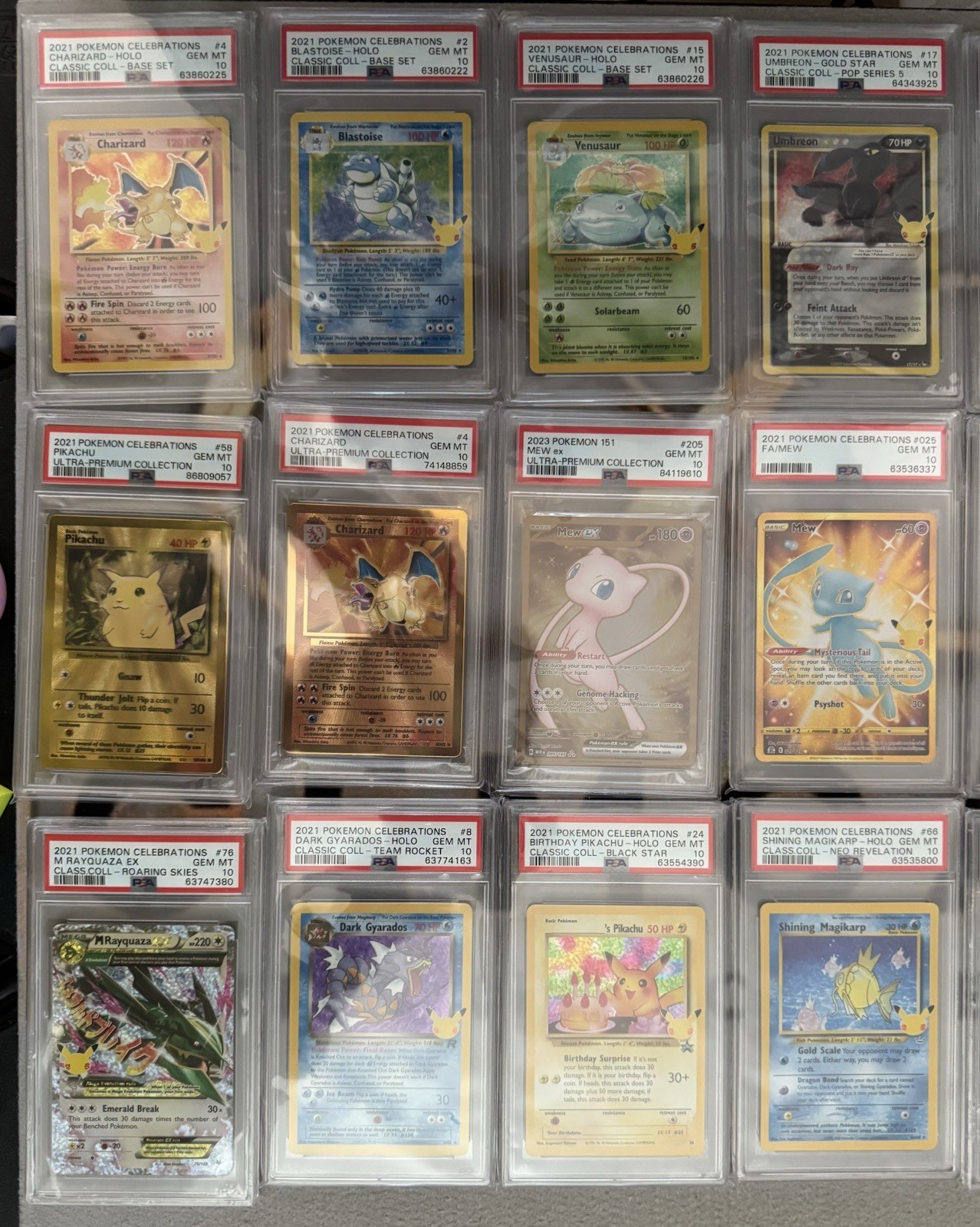 Charizard Pokemon Celebrations Gold Metal 25 TH ANNIVERSARY COMPLETED PSA 10