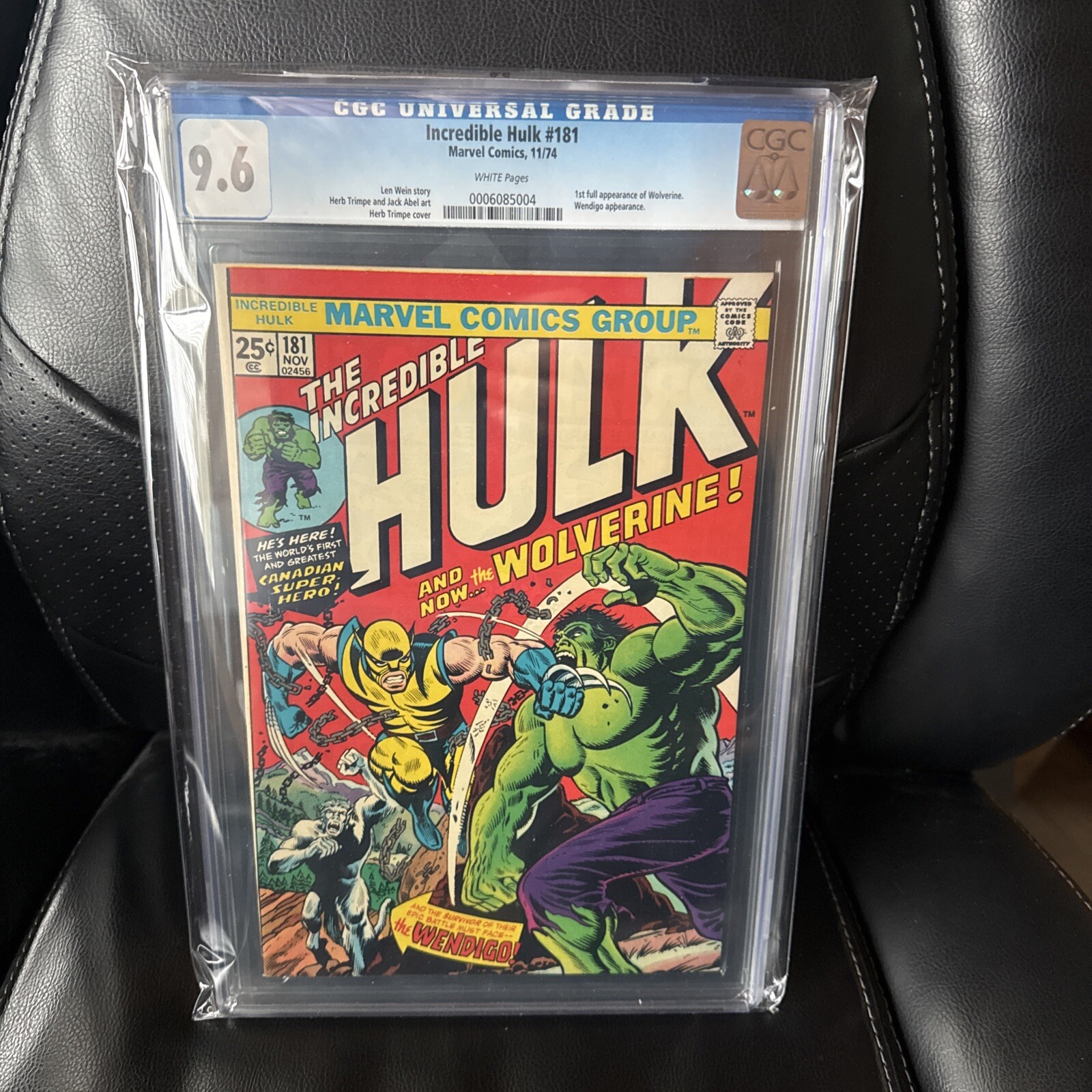 The Incredible Hulk #181 CGC 9.6 White Pages (Marvel Comics November 1974) The Incredible Hulk #181 CGC 9.6 White Pages (Marvel Comics November 1974)