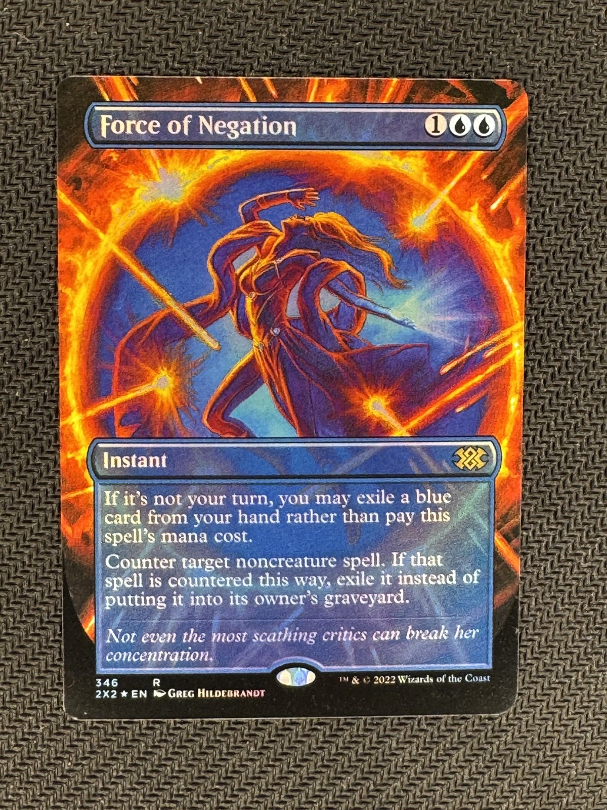 MTG Force of Negation (Borderless, Foil) - Double Masters 2022 (2X2) #346