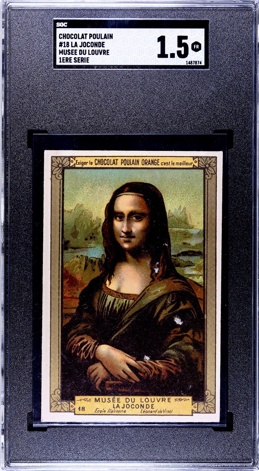 1880’s CHOCOLAT POULAIN MONA LISA *ROOKIE CARD* LEONARDO DA VINCI LOUVRE POP 1 1880’s CHOCOLAT POULAIN MONA LISA *ROOKIE CARD* LEONARDO DA VINCI LOUVRE POP 1