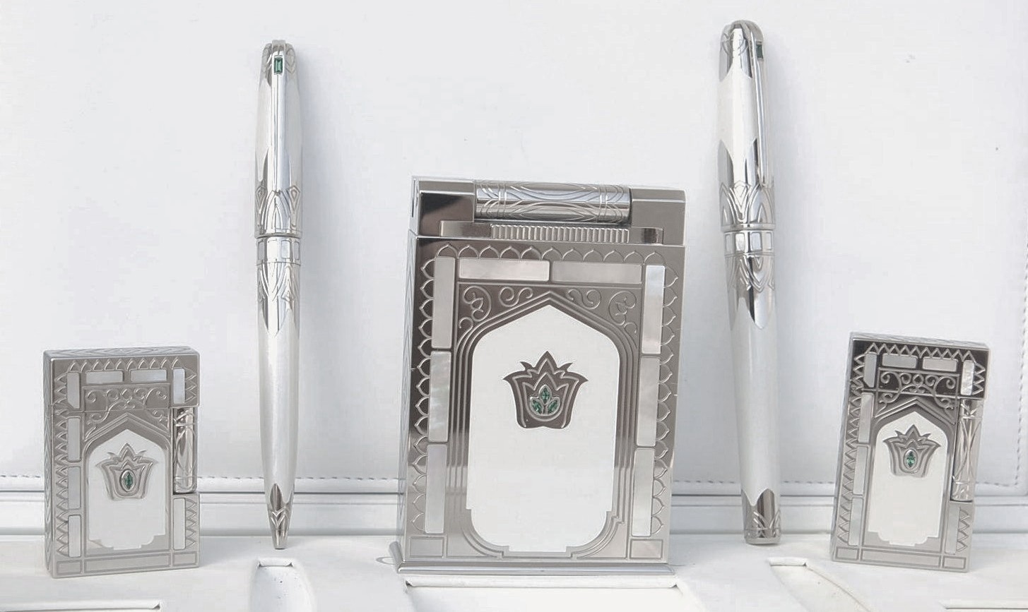 ST DUPONT TAJ MAHAL 5pcs.SET: 3 LIGHTERS, FP+RB EXTREMELY RARE - ONLY 25 MADE ST DUPONT TAJ MAHAL 5pcs.SET: 3 LIGHTERS, FP+RB EXTREMELY RARE - ONLY 25 MADE