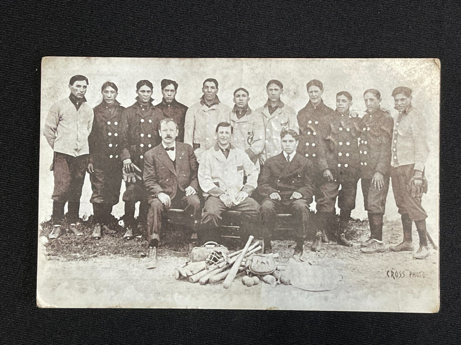 Rare Antique NATIVE AMERICAN Baseball Team RPPC Sent From Crooked Creek PA 1908