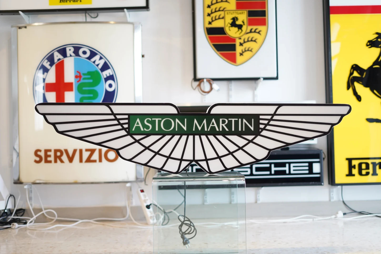 2003 Aston Martin Official dealer illuminated wing sign