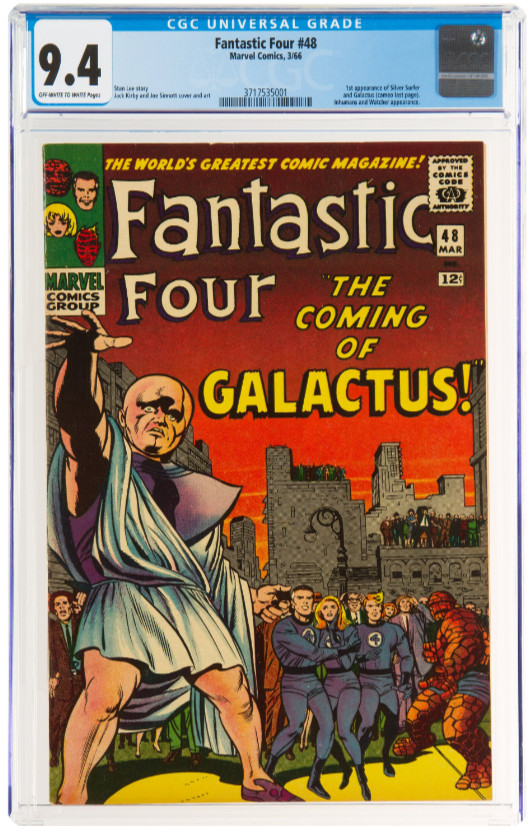 Fantastic Four #48 CGC NM 9.4 White Pages 1st Galactus & Silver Surfer Fantastic Four #48 CGC NM 9.4 White Pages 1st Galactus & Silver Surfer