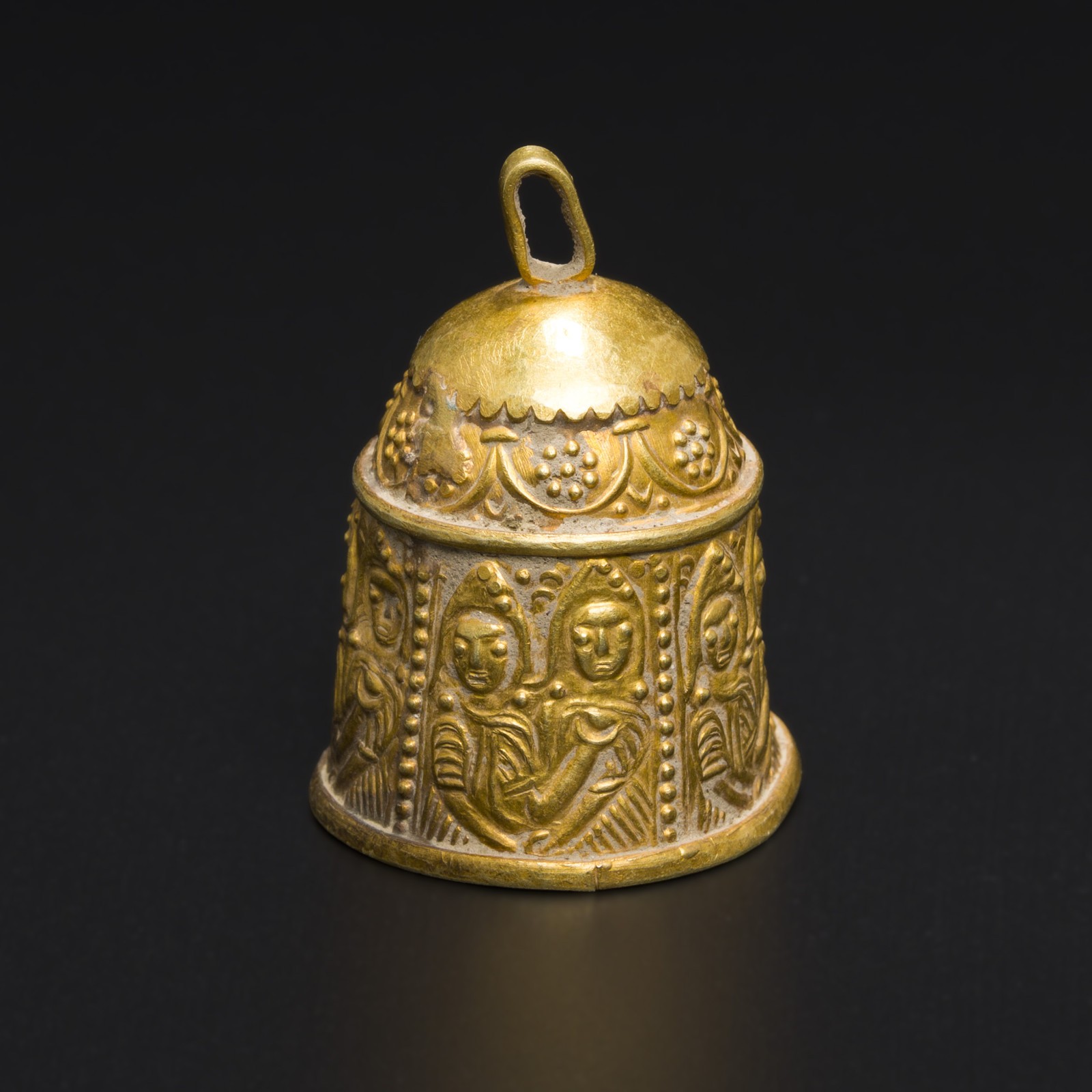 Ancient Near Eastern Gold Bell with Figural Motif