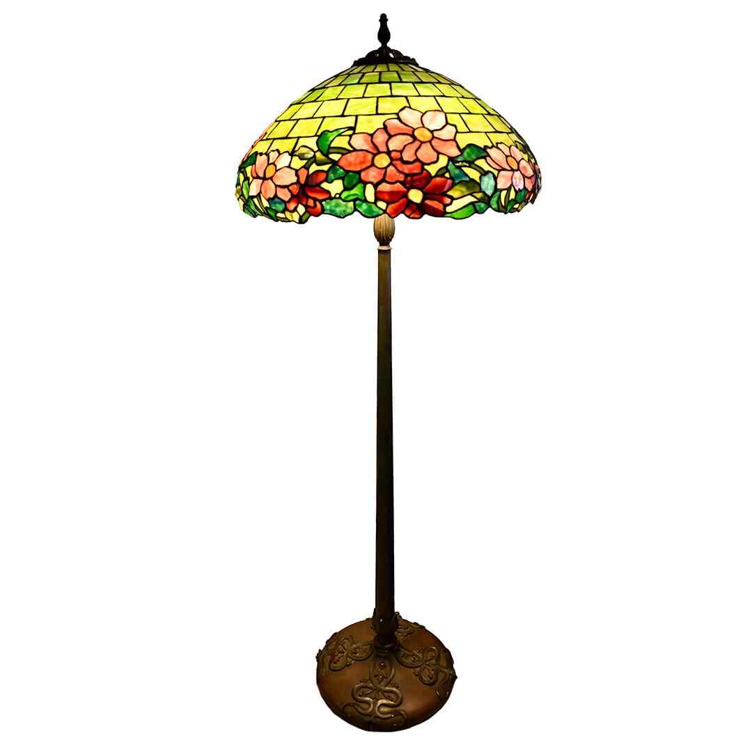 Duffner & Kimberly Peony Floor Lamp Shade & Bronze Floor Base Duffner & Kimberly Peony Floor Lamp Shade & Bronze Floor Base