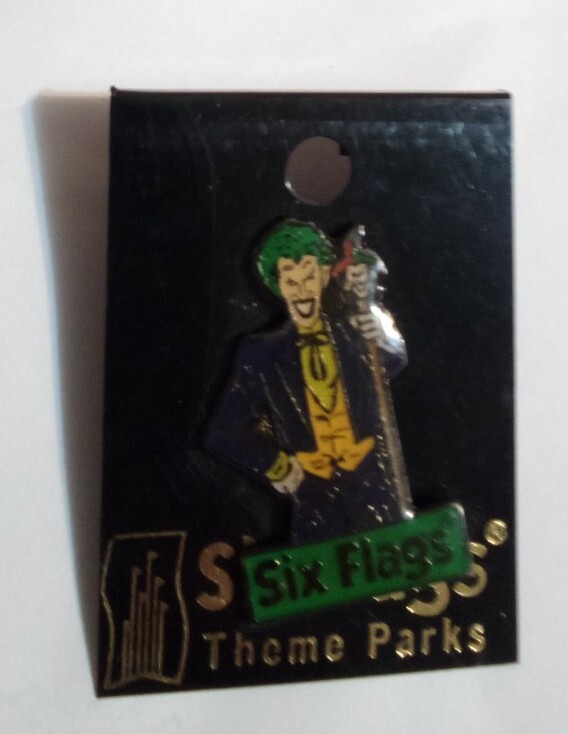 VERY RARE Authentic Houston Six Flags Astroworld Memorabilia Joker Pin