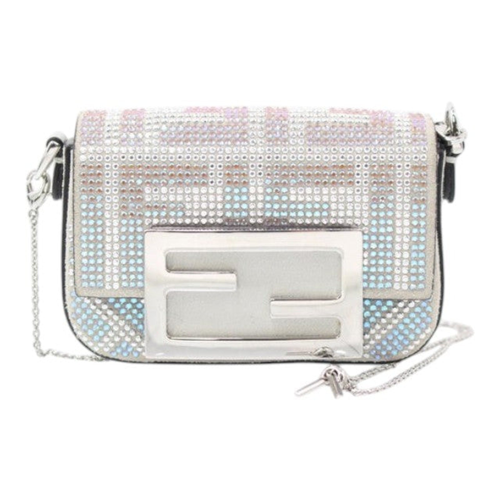 7151 - Fendi Nano Sequin Baguette Blue 7151 - Fendi Nano Sequin Baguette Blue