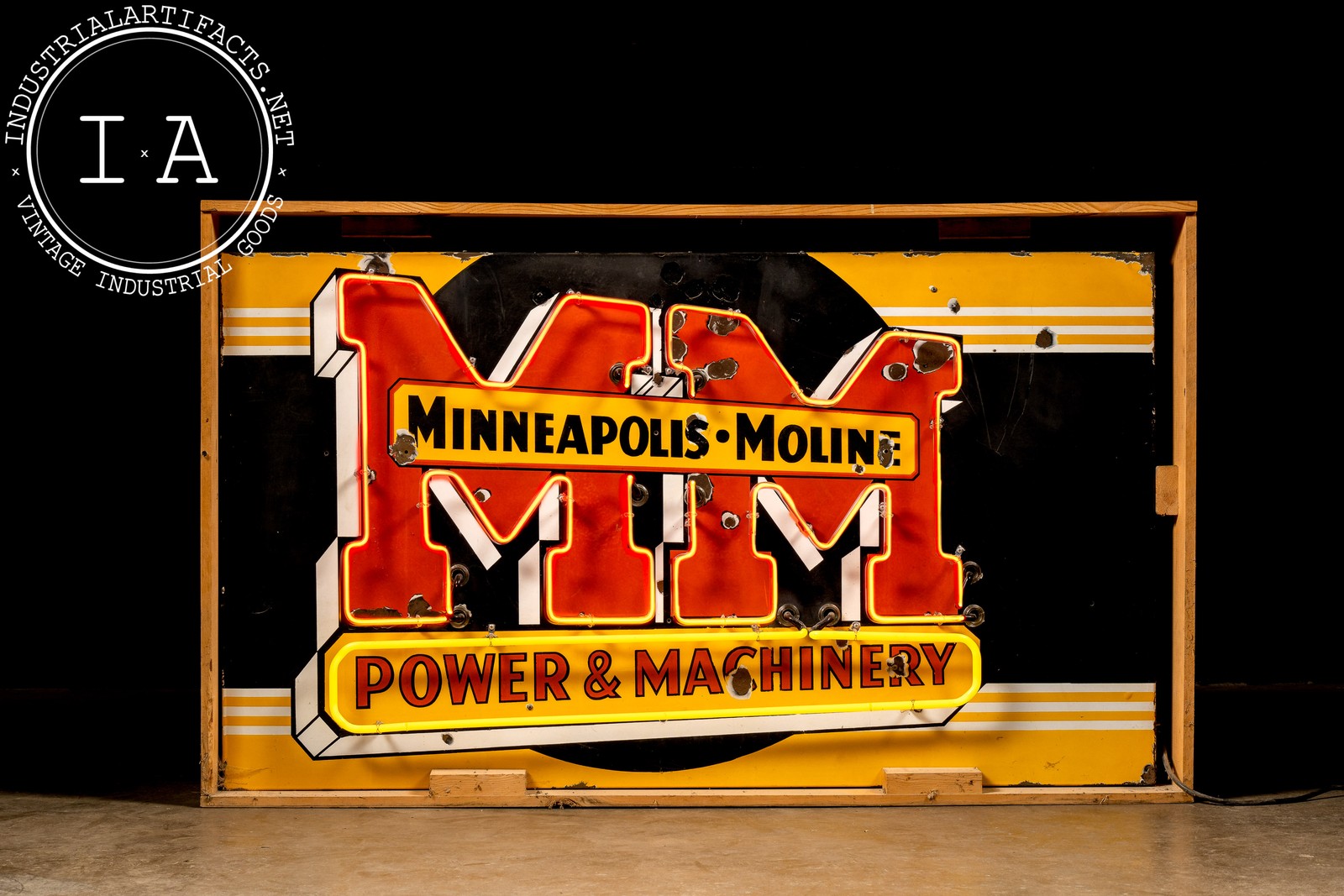 Vintage Minneapolis-Moline SSP Neon Sign Vintage Minneapolis-Moline SSP Neon Sign