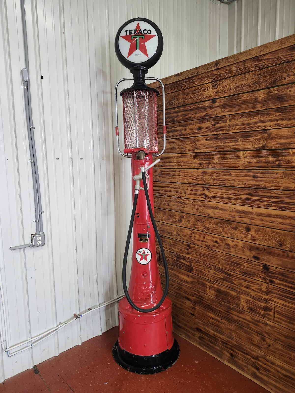 Rare 5 Gallon MAE WEST FRY Gravity Fed Visible Gas Pump Restored 