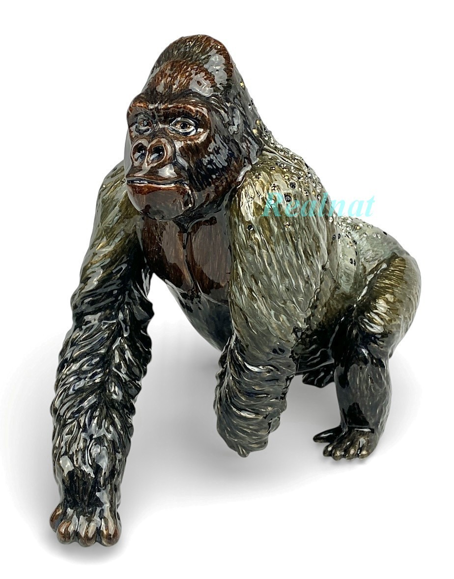 Jay Strongwater Kong Silverback Gorilla Figurine 9 Jay Strongwater Kong Silverback Gorilla Figurine 9