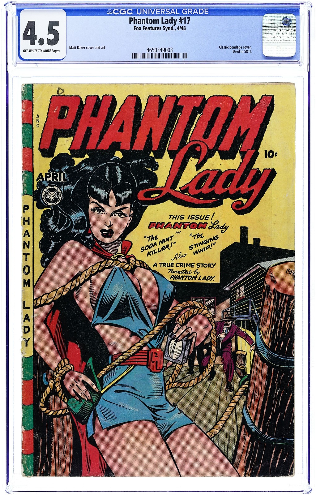 Phantom Lady #17 CGC 4.5 1948 4650349003 Phantom Lady #17 CGC 4.5 1948 4650349003