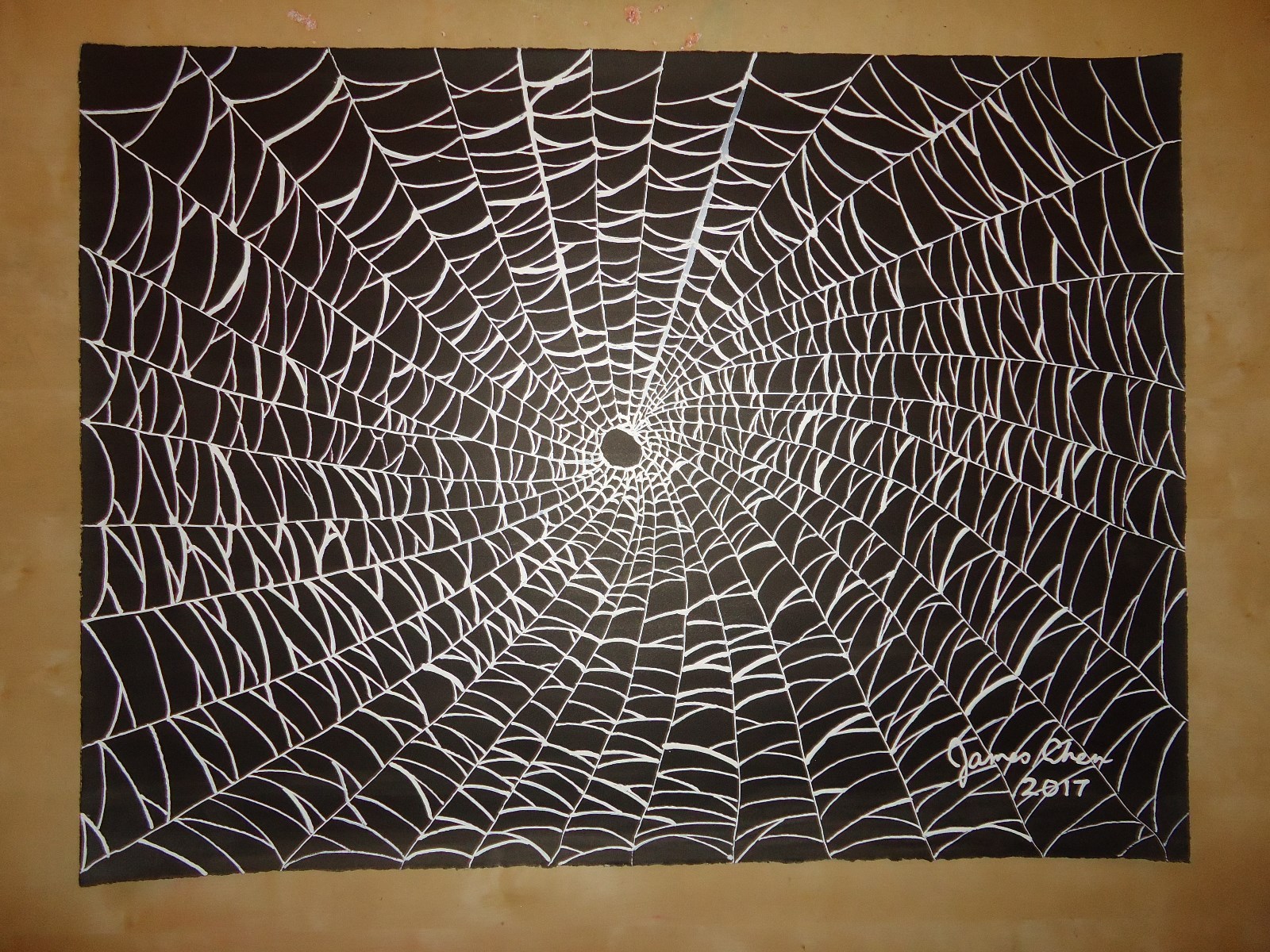ORIGINAL HUGE PAINTING ENTITLED ''THE SPIDER WEB 2'' BY COMIC ARTIST JAMES CHEN ORIGINAL HUGE PAINTING ENTITLED ''THE SPIDER WEB 2'' BY COMIC ARTIST JAMES CHEN