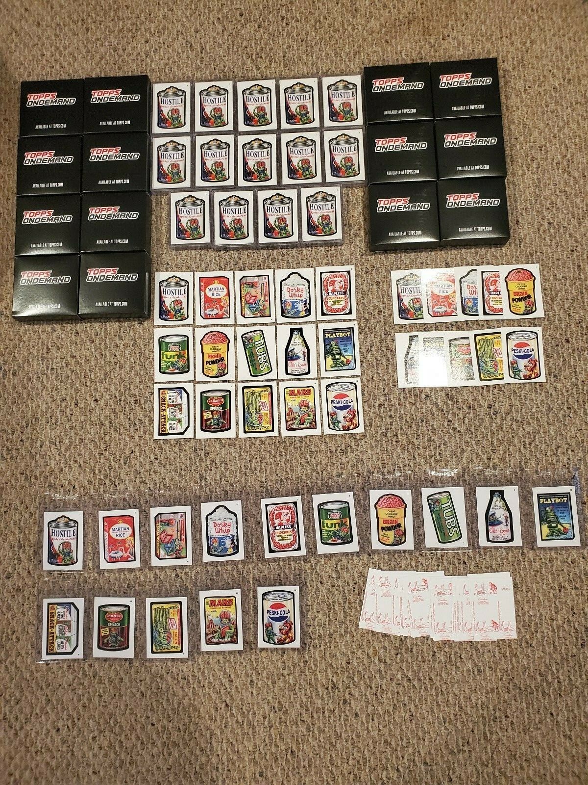 Massive Lot of (268) 2020 Topps Wacky Attacky Packages Stickers Red Crudlow Sets Massive Lot of (268) 2020 Topps Wacky Attacky Packages Stickers Red Crudlow Sets