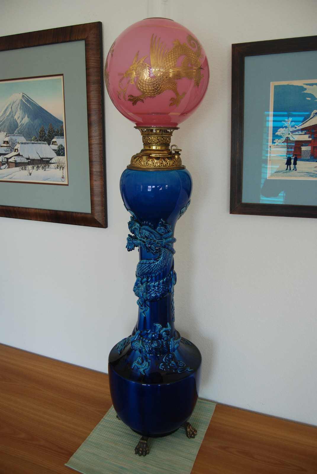 ANTIQUE KEROSENE OIL GWTW CHINESE JAPANESE DRAGON AWAJI BANQUET VICTORIAN LAMP ANTIQUE KEROSENE OIL GWTW CHINESE JAPANESE DRAGON AWAJI BANQUET VICTORIAN LAMP