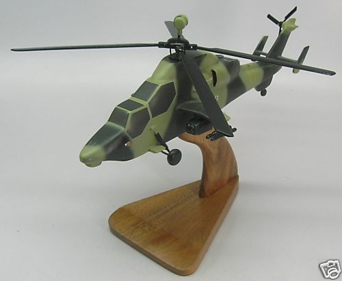 PAH-2 Tiger Eurocopter James Bond Helicopter Desktop Kiln Dry Wood Model Big New