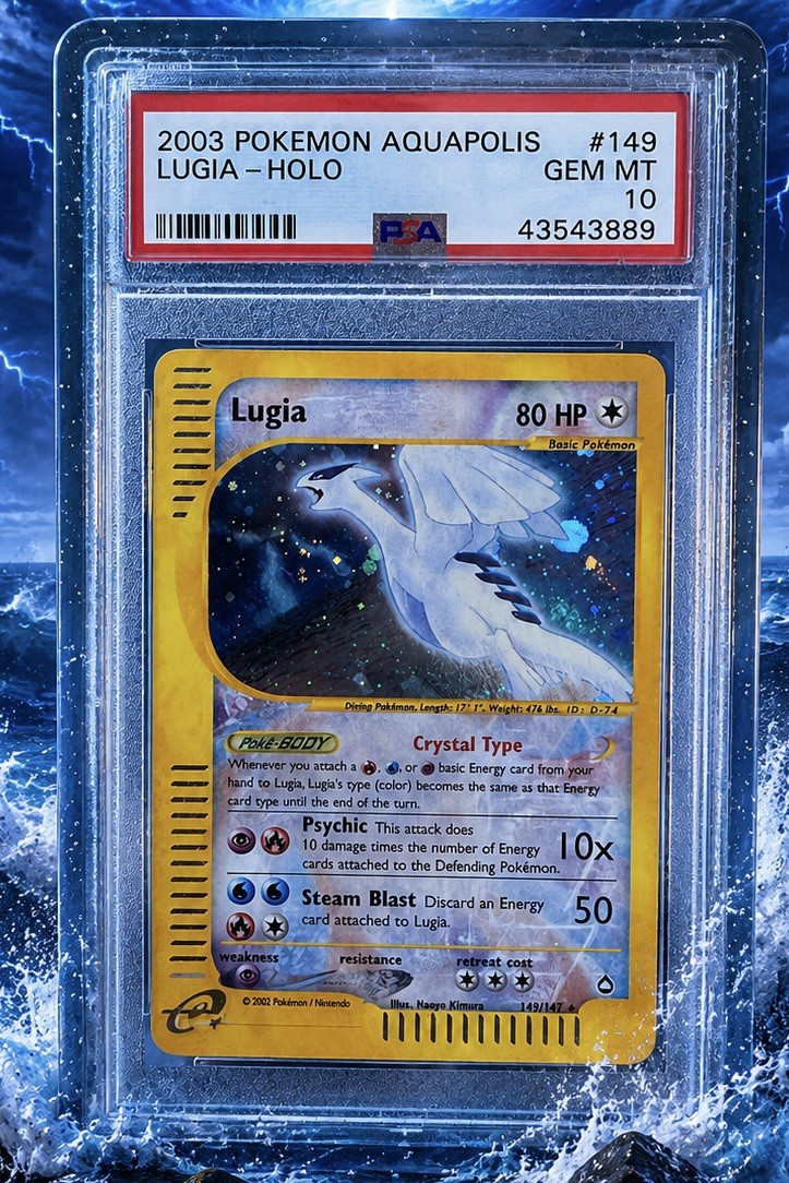 Pokemon 2003 Lugia Aquapolis Holo #149 PSA 10 Crystal Gem Mint ποΈπ - POP 138 Pokemon 2003 Lugia Aquapolis Holo #149 PSA 10 Crystal Gem Mint ποΈπ - POP 138