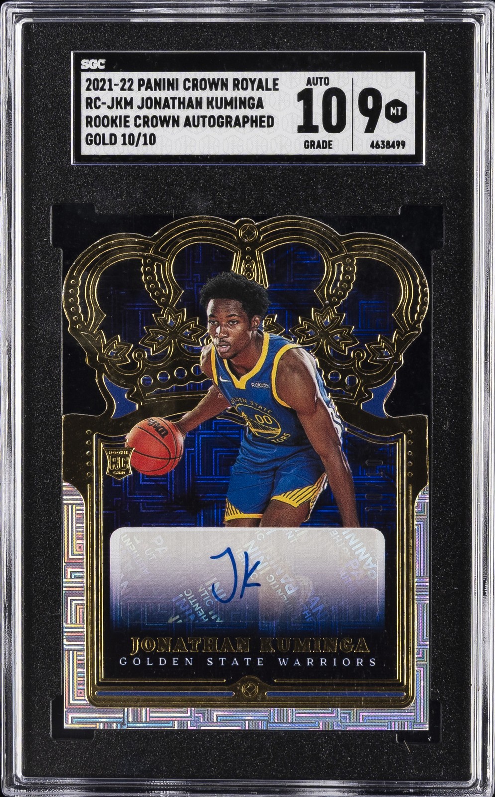 2021-22 PANINI CROWN ROYALE #RC-JKM JONATHAN KUMINGA SGC 9