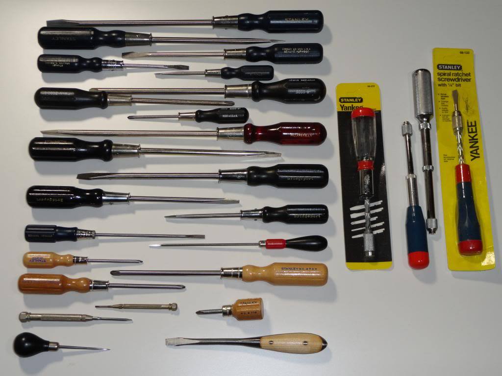 Lot of 27 NOS Stanley Yankee Millers Falls Bridgeport General Irwin Screwdrivers