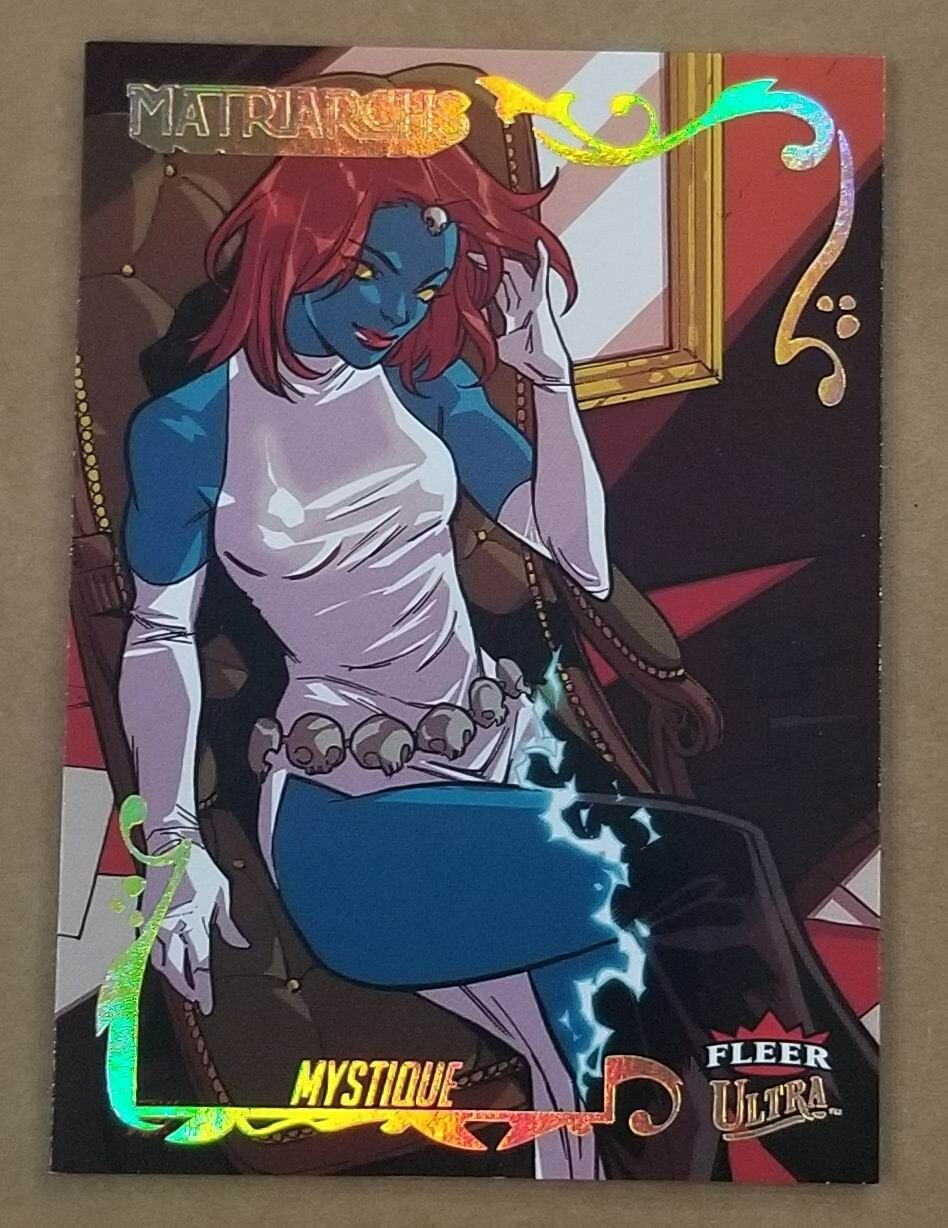2024 Fleer Ultra Matriarchs Marvel #12 Gold Spectrum 1/1 Mystique 2024 Fleer Ultra Matriarchs Marvel #12 Gold Spectrum 1/1 Mystique