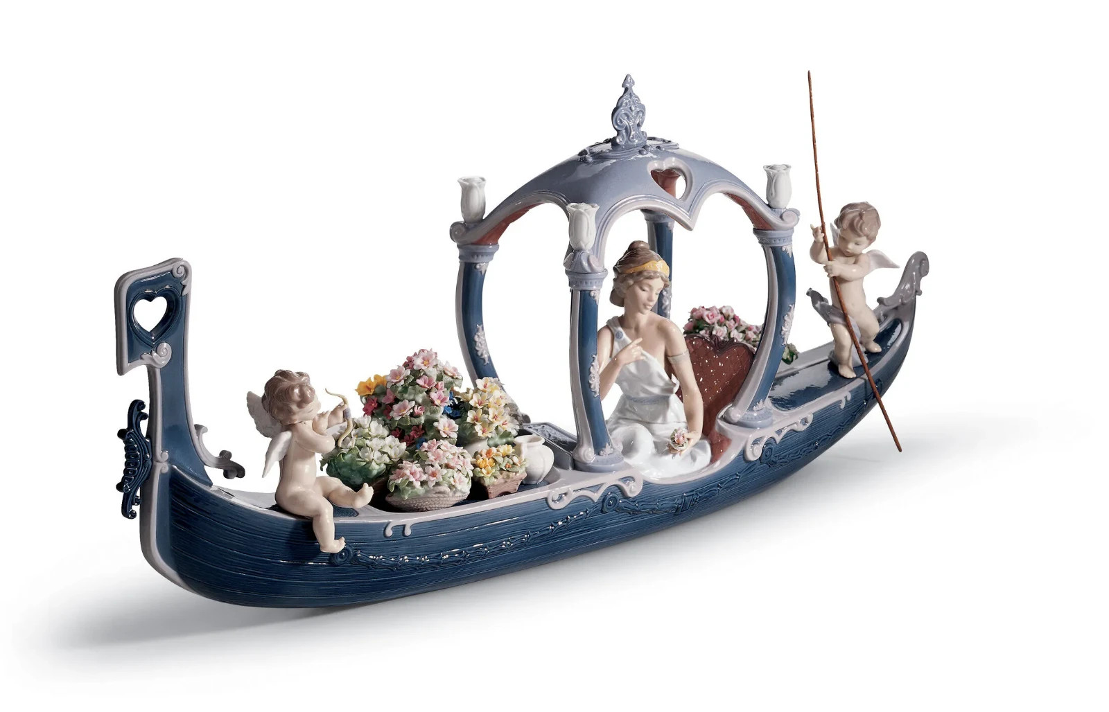 Lladro Gondola of Love Goddess Venus Porcelain Sculpture Limited 3000 01001870 Lladro Gondola of Love Goddess Venus Porcelain Sculpture Limited 3000 01001870
