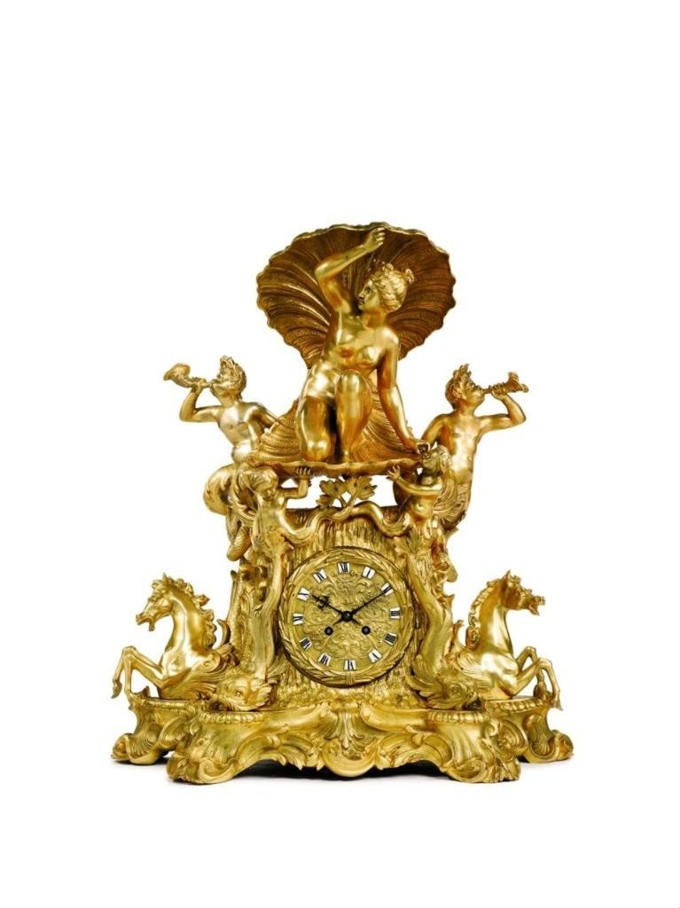 SUPER CLEARANCE $75000 19THC LARGE MUSEUM QTY FRENCH BRONZE CLOCK W/ CHILDREN