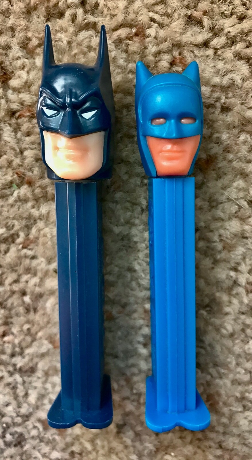 PEZ Retired Batman 2/Lot- Dark Knight With Pointy Ears & Light Blue - Both Mint PEZ Retired Batman 2/Lot- Dark Knight With Pointy Ears & Light Blue - Both Mint