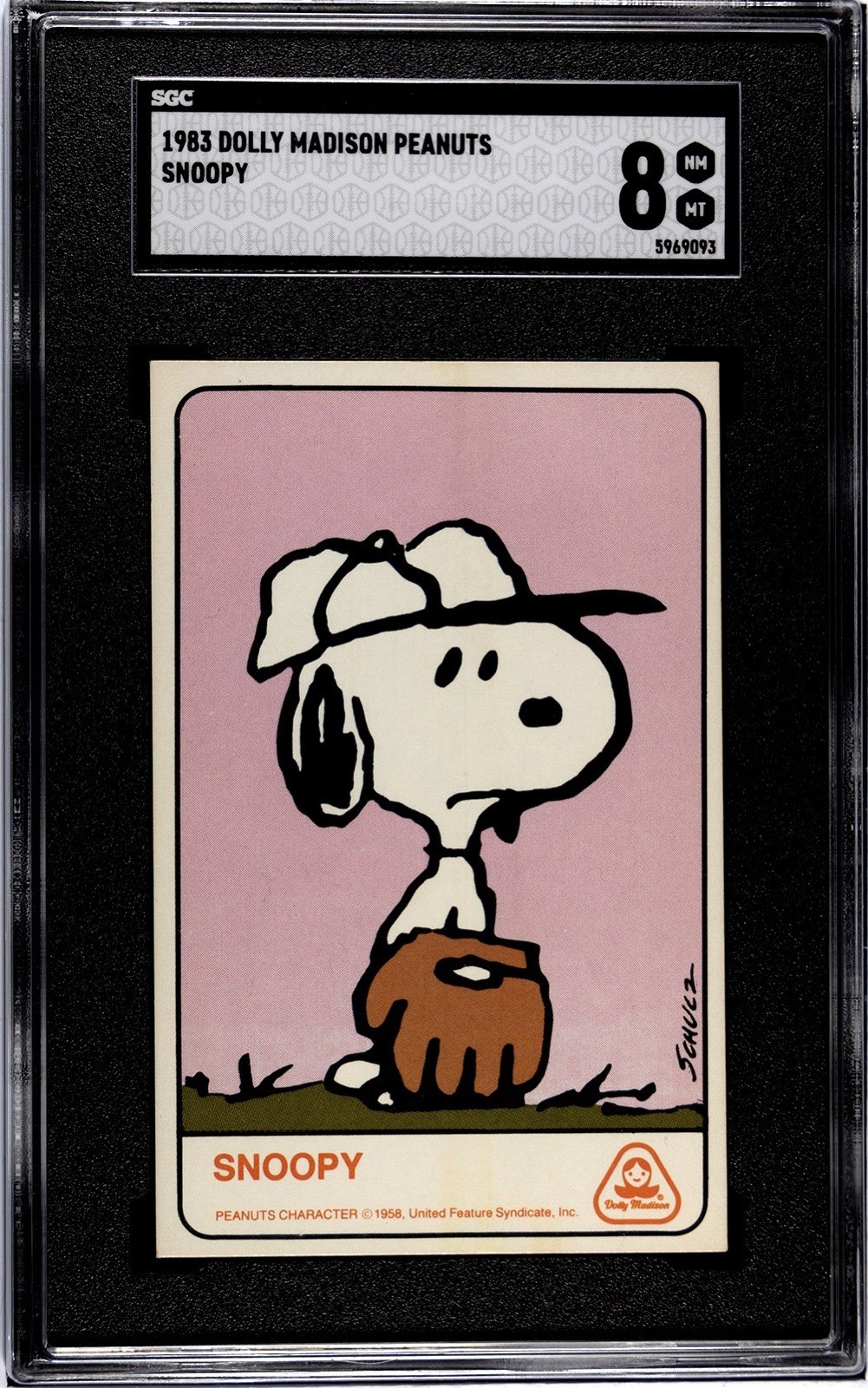 1970/83 DOLLY MADISON PEANUTS SNOOPY *HIGHEST GRADE* CROSSOVER CARD SGC 8 POP 2 1970/83 DOLLY MADISON PEANUTS SNOOPY *HIGHEST GRADE* CROSSOVER CARD SGC 8 POP 2