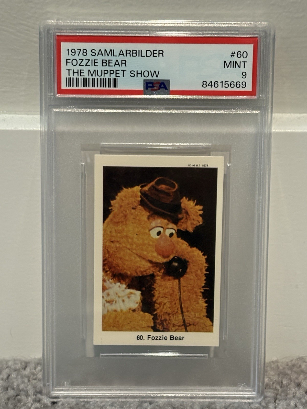 PSA 9 Fozzie Bear - 1978 Samlarbilder The Muppet Show #60