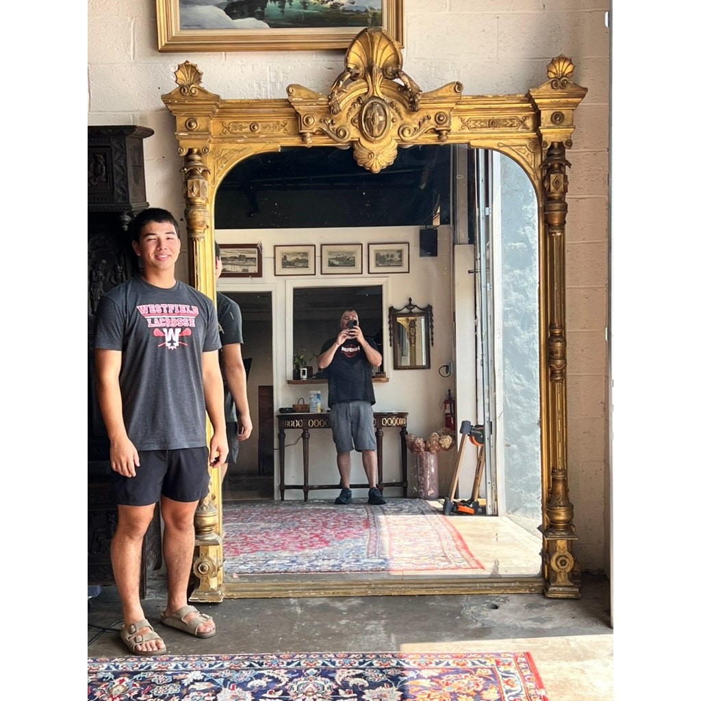 Exceptional Monumental Victorian Renaissance Revival Pier Mirror, Circa 1870